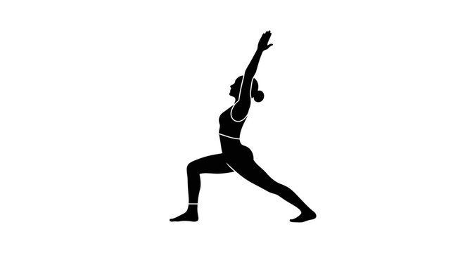 Woman doing yoga in standing pose.