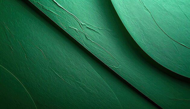 Abstract dark green textured background with curved lines and subtle cracks.