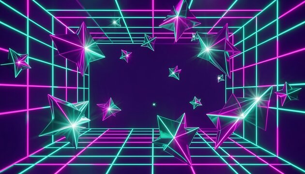 輝く星々が光るサイバー空間への招待