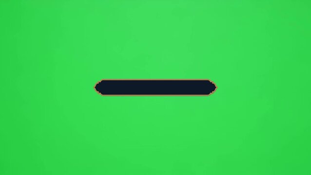 Stylized bullet shape moving across green screen abstract design element