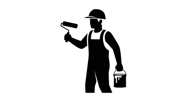 Man wearing overalls and hard hat.