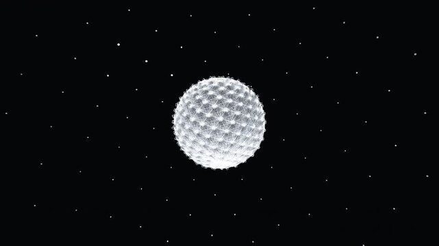 Flawless seamless loop of abstract geodesic dome. Generated via code. 4K Apple ProRes 422HQ 30fps. Dark cyber block background featuring core-to-edge expansion and ghost data colors.
