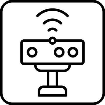 Kinect Sensor Icon, Motion Tracking Icon, Gesture Control Symbol