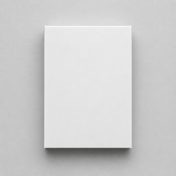 White Software Product Box mockup, top down view on clean background