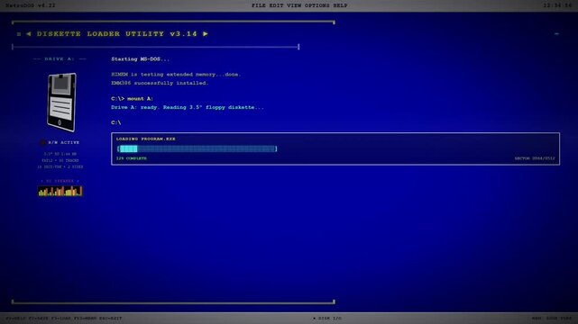 Vintage computer operating system command line interface
