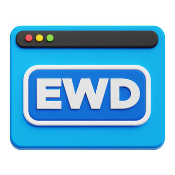 EWD ETF 3D Icon Isolated On The Transparent Background
