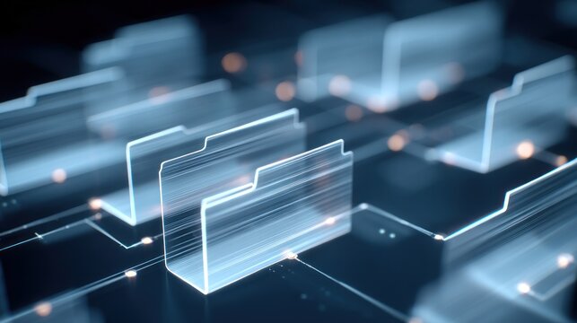 Abstract data files on digital network