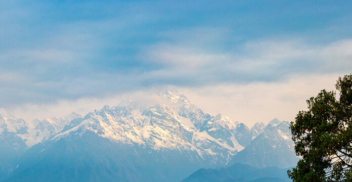 The mighty Himalayan ranges of Sikkim - Mount Pandim 