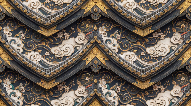 detail of a traditional thai temple