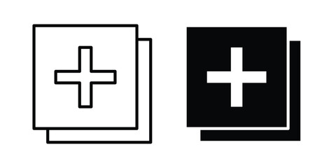 Obraz premium Add apps icon. web black icon design.