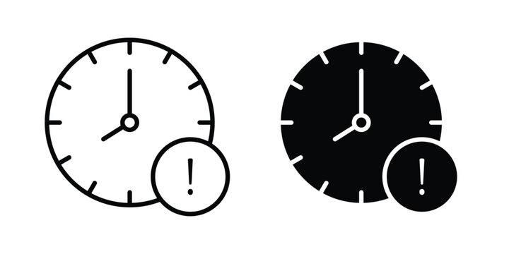 Alarm exclamation icon. web black icon design.