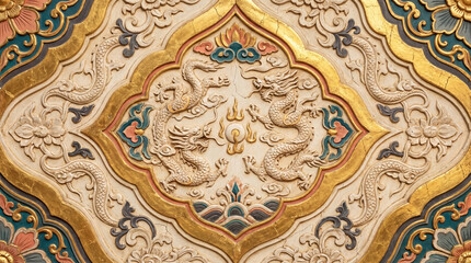Fototapeta premium thai art painting