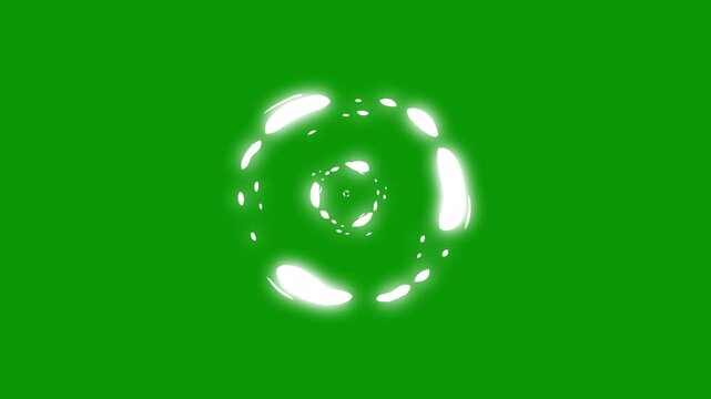 Cartoon flash FX animation with hand drawn spark energy bursts, 2D liquid explosion elements, shiny smoke effects, and glowing shape blasts professionally created on green screen background.
