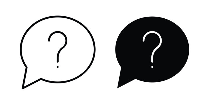 Comment question icon. web black icon design.