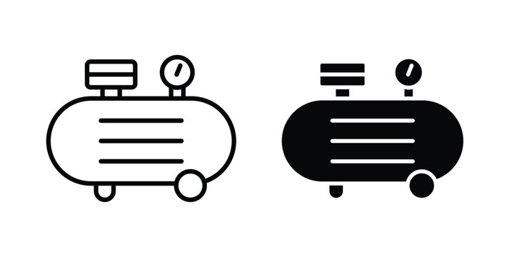 Compressor icon. web black icon design.