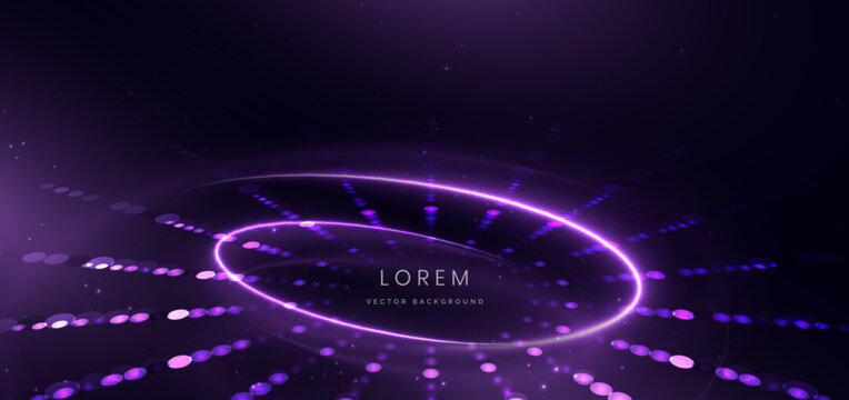 Abstract futuristic background featuring glowing purple light trails creating dynamic motion.