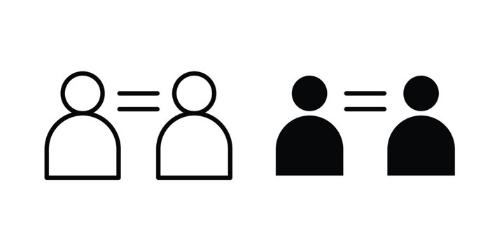 Equality icon. web black icon design.