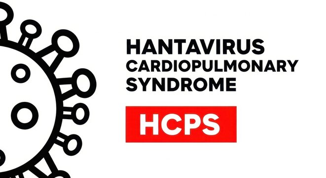 Hantavirus Cardiopulmonary Syndrome HCPS medical concept graphic illustration.