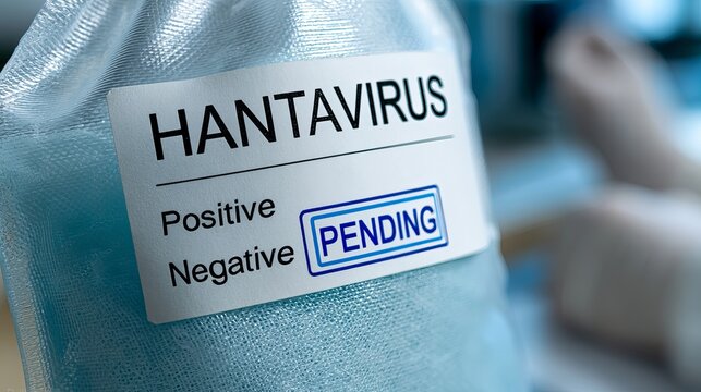 Hantavirus test sample pending result in medical laboratory for health and disease concepts