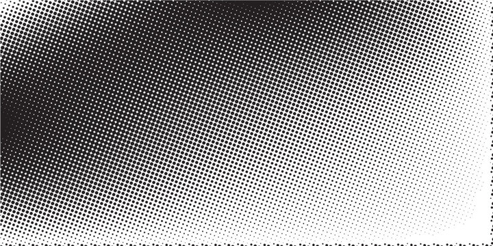 Monochrome halftone background with a gradient of dots creating a modern and minimalist design element EPS vector