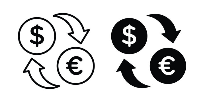 Money exchange icon. web black icon design.