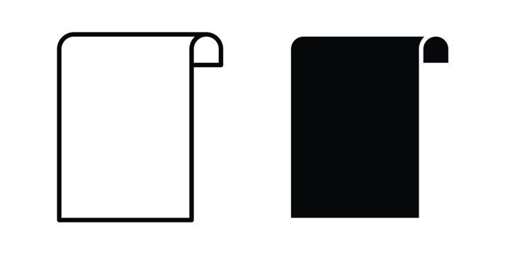 Paper icon. web black icon design.