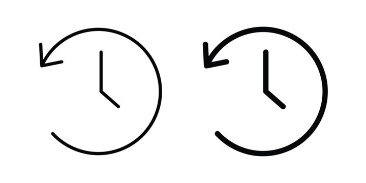 Past time icon. web black icon design.