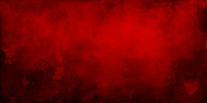 A dark and aged red grunge texture with a distressed vintage wall pattern, featuring a dirty, rustic paint surface ideal for a Christmas backdrop or design wallpaper