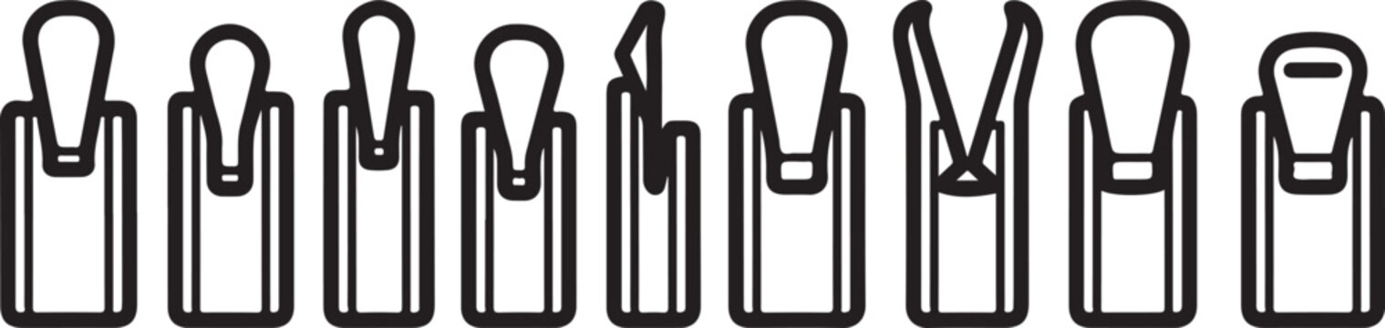 Black sans serif alphabet letters m and m vector icon set Vector
