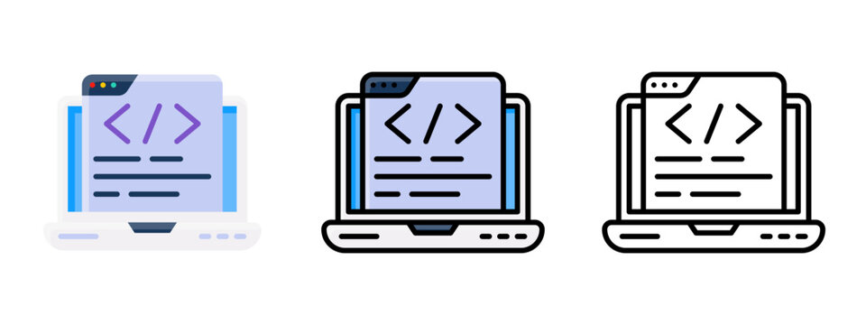 Professional Coding Web Development Education Programming Learning Icon