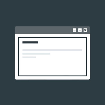 Computer browser window with text.