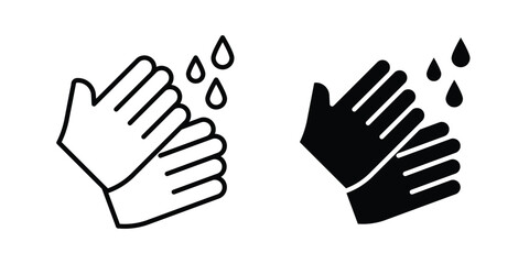 Fototapeta premium Wash your hands icon. web black icon design.