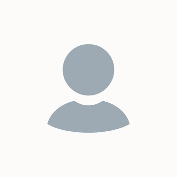Simple Gray Silhouette Human Figure Icon.