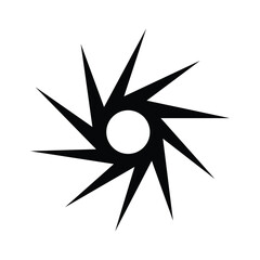Obraz premium Spiral Starburst Vector Icon Abstract Sun Burst Radial Sharp Line Art Sign