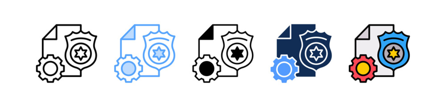 Law Enforcement Icon Multiple Style