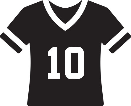 American football jersey, black sports shirt, number 10, athletic wear, team uniform