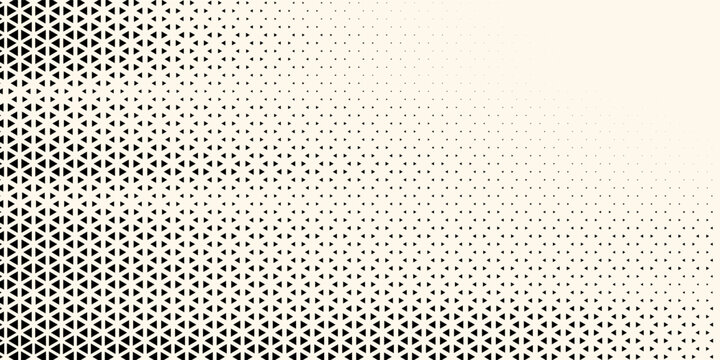 Triangle Shapes Vector Abstract Geometric Technology Background. Radial Composition Halftone Frame Triangular Retro Simple Pattern. Minimal Style Dynamic Tech Wallpaper