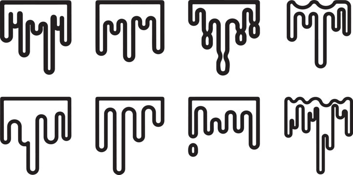 Hand drawn vector icons of curly brackets and braces Vector