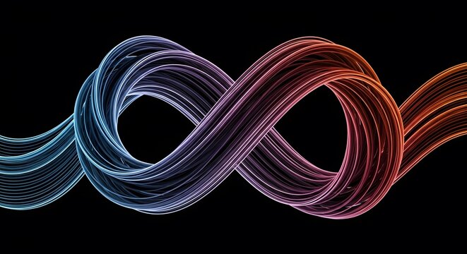 Vibrant multicolored infinity loop design