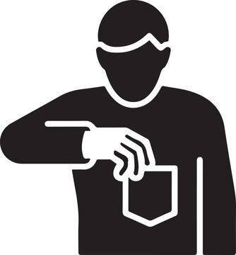 pickpocket icon or logo isolated sign symbol vector illustration - high quality black style vector icons. logo Vector Black silhouettes