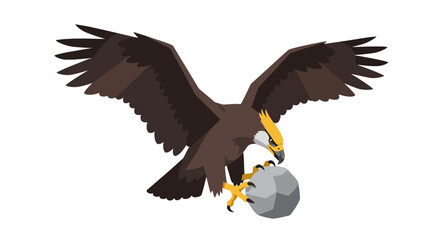 Fototapeta premium Bald Eagle Catching and Dropping Fish in Flight