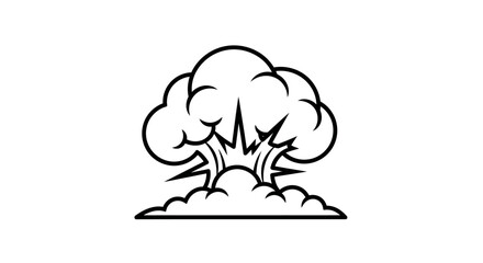 Explosion Cloud Smoke Illustration. © ayana