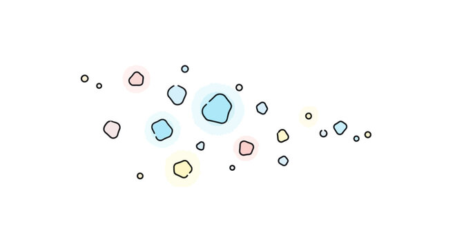 Colorful Bubbles Floating in Air.