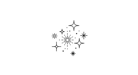 Black Snowflake Design Isolated White Background. © ayana