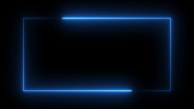 abstract neon rectangle frame animation screen looping. live concert wall neon gradient web element