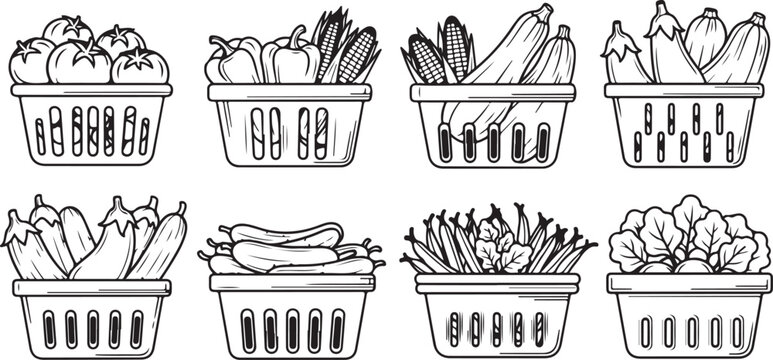 Hand drawn vector illustration of farm animals in barnyard scene Vector