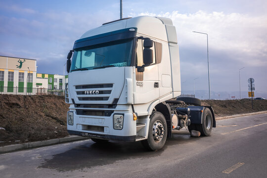 Almaty, Kazakhstan - February 17, 2026: An IVECO 682 commercial truck parked