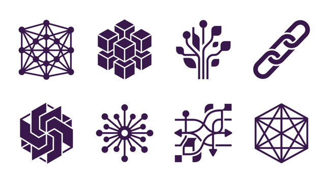 Geometric shapes and symbols icons.