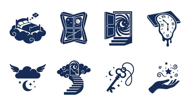 Collection of various symbolic icons.