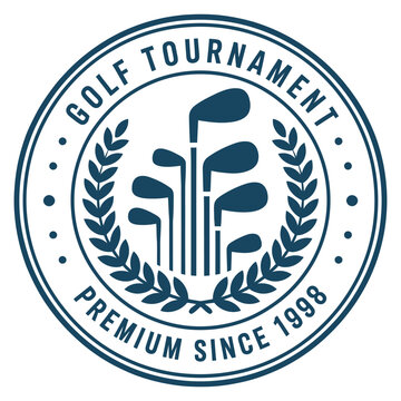 Golf Tournament Premium Logo Vector Design